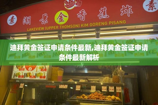 迪拜黄金签证申请条件最新,迪拜黄金签证申请条件最新解析