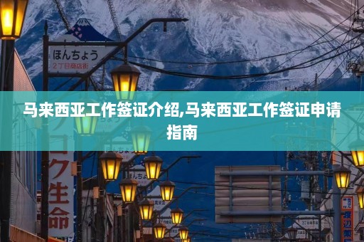 马来西亚工作签证介绍,马来西亚工作签证申请指南