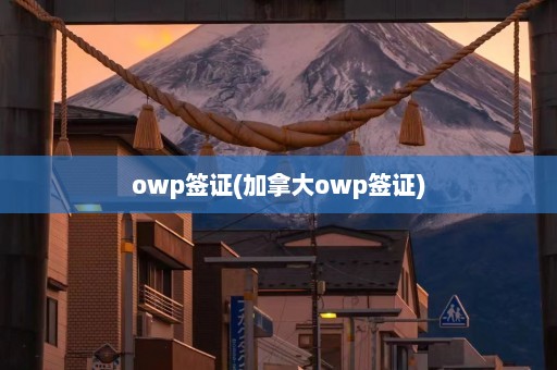 owp签证(加拿大owp签证)