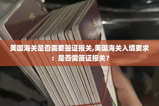 美国海关是否需要签证报关,美国海关入境要求：是否需签证报关？  第1张