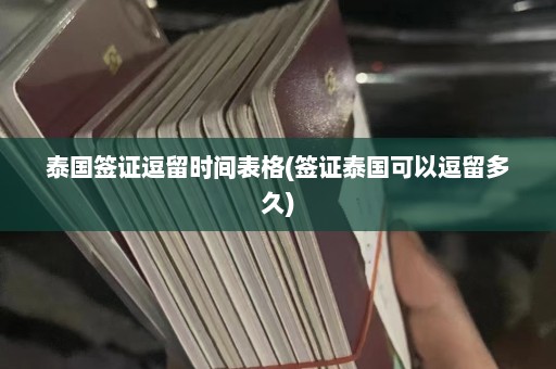 泰国签证逗留时间表格(签证泰国可以逗留多久)  第1张