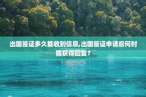 出国签证多久能收到信息,出国签证申请后何时能获得回复？