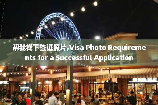 帮我找下签证照片,Visa Photo Requirements for a Successful Application