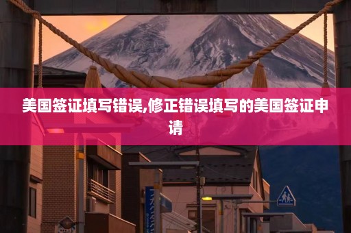 美国签证填写错误,修正错误填写的美国签证申请