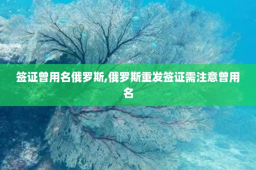 签证曾用名俄罗斯,俄罗斯重发签证需注意曾用名