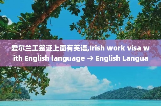 爱尔兰工签证上面有英语,Irish work visa with English language → English Language on Irish Work Visa