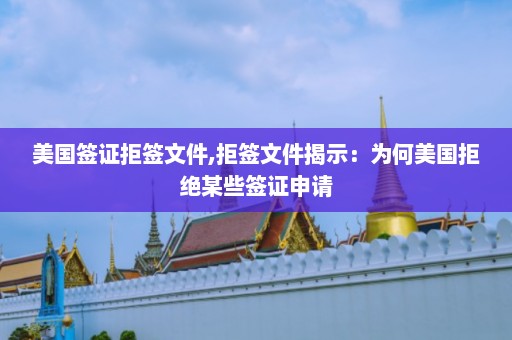 美国签证拒签文件,拒签文件揭示：为何美国拒绝某些签证申请  第1张