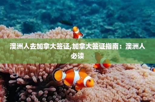 澳洲人去加拿大签证,加拿大签证指南：澳洲人必读