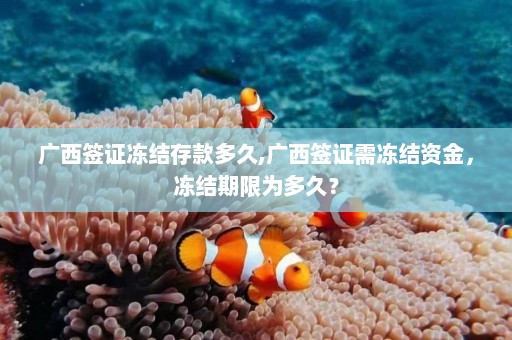 广西签证冻结存款多久,广西签证需冻结资金，冻结期限为多久？