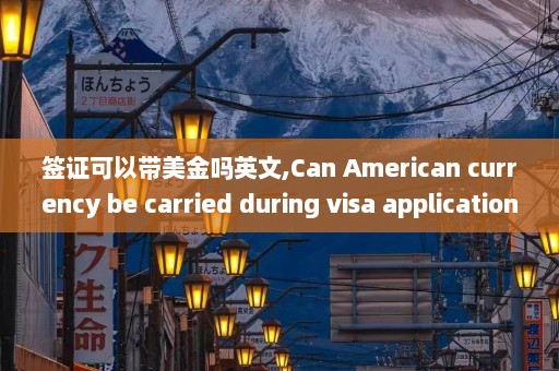 签证可以带美金吗英文,Can American currency be carried during visa application