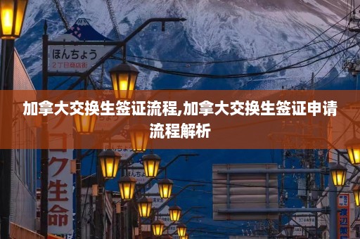 加拿大交换生签证流程,加拿大交换生签证申请流程解析