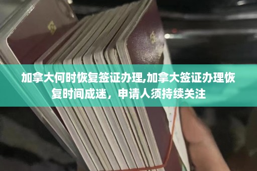 加拿大何时恢复签证办理,加拿大签证办理恢复时间成迷，申请人须持续关注  第1张