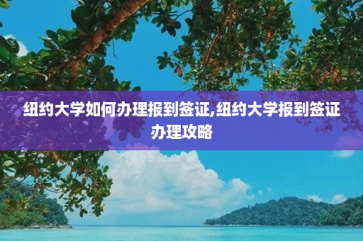 纽约大学如何办理报到签证,纽约大学报到签证办理攻略