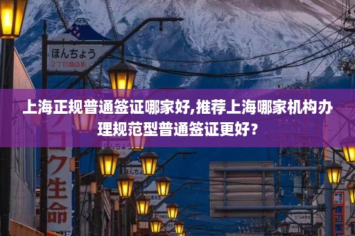 上海正规普通签证哪家好,推荐上海哪家机构办理规范型普通签证更好？