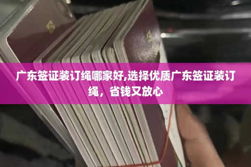 广东签证装订绳哪家好,选择优质广东签证装订绳，省钱又放心  第1张