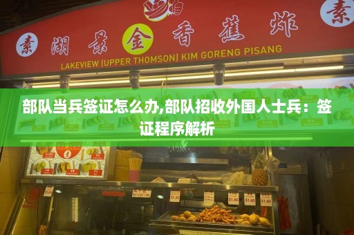 部队当兵签证怎么办,部队招收外国人士兵：签证程序解析