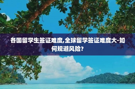 各国留学生签证难度,全球留学签证难度大-如何规避风险？