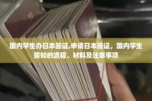 国内学生办日本签证,申请日本签证，国内学生需知的流程、材料及注意事项  第1张