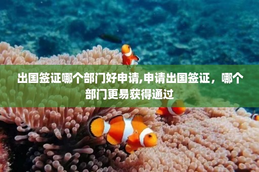 出国签证哪个部门好申请,申请出国签证，哪个部门更易获得通过