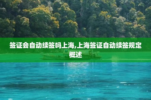 签证会自动续签吗上海,上海签证自动续签规定概述