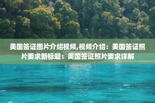 美国签证图片介绍视频,视频介绍：美国签证照片要求新标题：美国签证照片要求详解