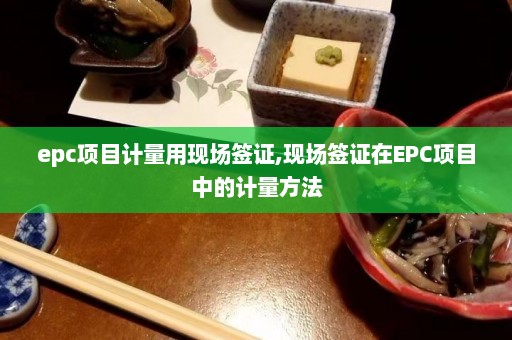 epc项目计量用现场签证,现场签证在EPC项目中的计量方法