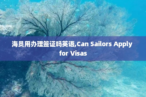 海员用办理签证吗英语,Can Sailors Apply for Visas