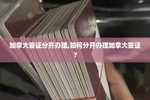 加拿大签证分开办理,如何分开办理加拿大签证？  第1张