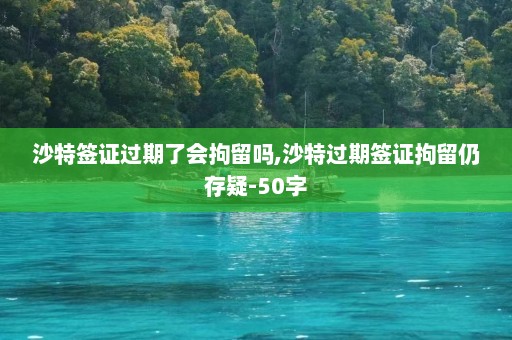 沙特签证过期了会拘留吗,沙特过期签证拘留仍存疑-50字