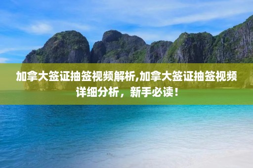 加拿大签证抽签视频解析,加拿大签证抽签视频详细分析，新手必读！