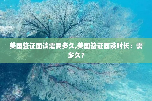 美国签证面谈需要多久,美国签证面谈时长：需多久？