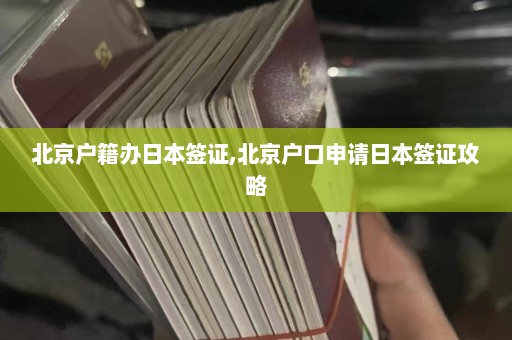 北京户籍办日本签证,北京户口申请日本签证攻略  第1张