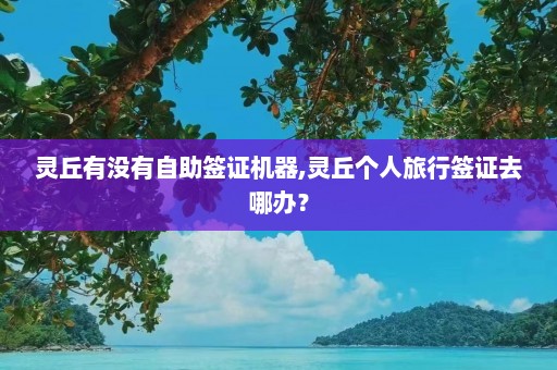 灵丘有没有自助签证机器,灵丘个人旅行签证去哪办？