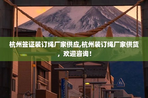 杭州签证装订绳厂家供应,杭州装订绳厂家供货，欢迎咨询！