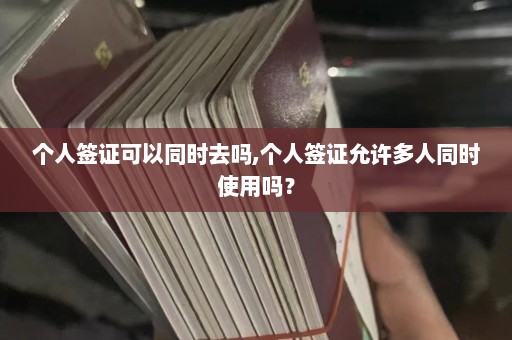 个人签证可以同时去吗,个人签证允许多人同时使用吗？