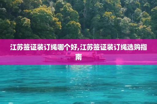 江苏签证装订绳哪个好,江苏签证装订绳选购指南