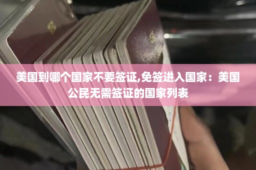 美国到哪个国家不要签证,免签进入国家：美国公民无需签证的国家列表  第1张