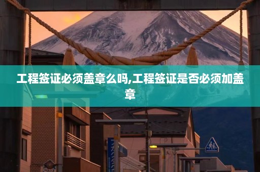 工程签证必须盖章么吗,工程签证是否必须加盖章