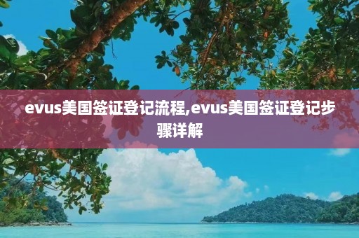 evus美国签证登记流程,evus美国签证登记步骤详解