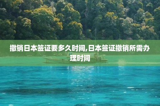 撤销日本签证要多久时间,日本签证撤销所需办理时间