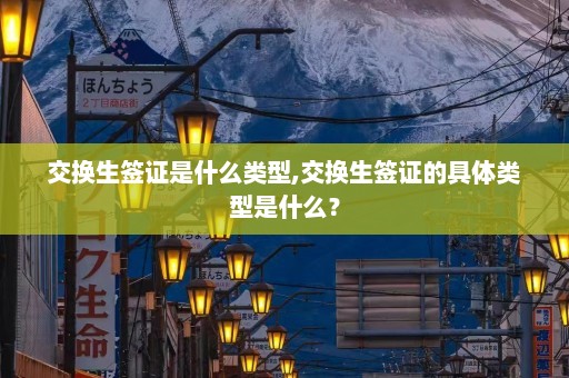 交换生签证是什么类型,交换生签证的具体类型是什么？