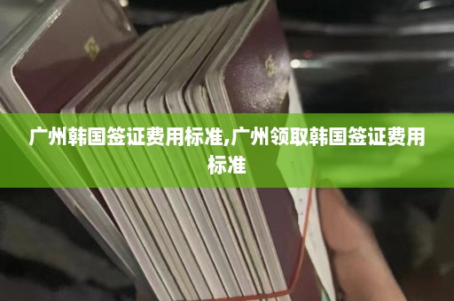 广州韩国签证费用标准,广州领取韩国签证费用标准  第1张