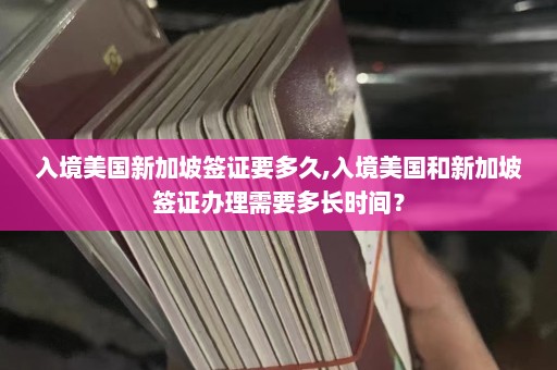 入境美国新加坡签证要多久,入境美国和新加坡签证办理需要多长时间？  第1张