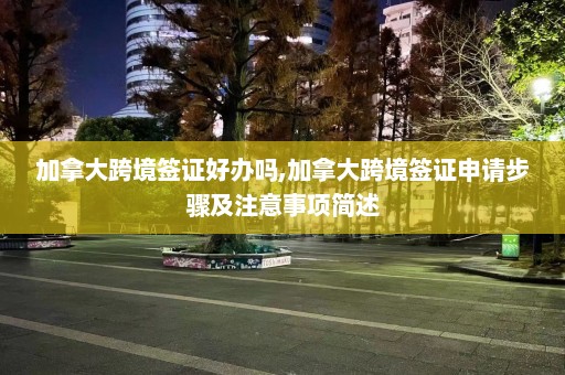 加拿大跨境签证好办吗,加拿大跨境签证申请步骤及注意事项简述