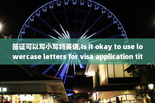 签证可以写小写吗英语,Is it okay to use lowercase letters for visa application titles