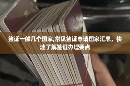 签证一般几个国家,常见签证申请国家汇总，快速了解签证办理要点