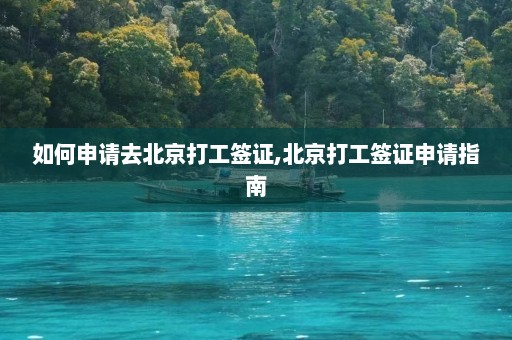 如何申请去北京打工签证,北京打工签证申请指南