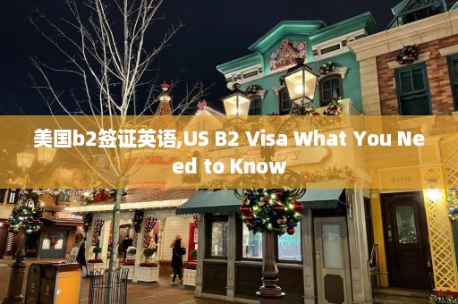 美国b2签证英语,US B2 Visa What You Need to Know