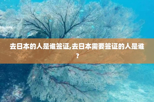 去日本的人是谁签证,去日本需要签证的人是谁？