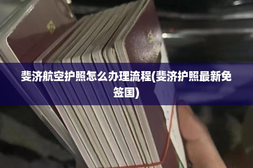 斐济航空护照怎么办理流程(斐济护照最新免签国)  第1张